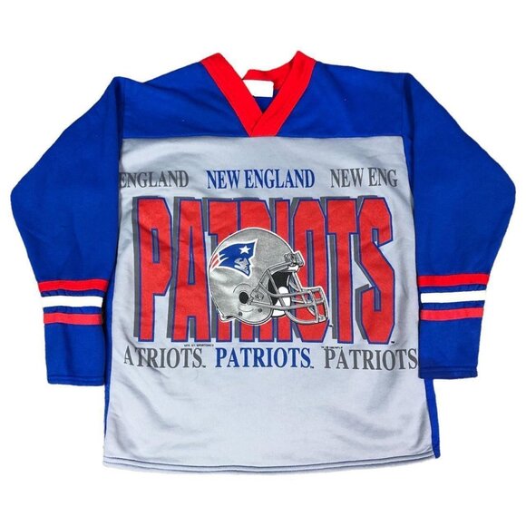 Vintage 1995‎ New England Patriots Logo Crewneck Youth Size Large - Picture 1 of 4